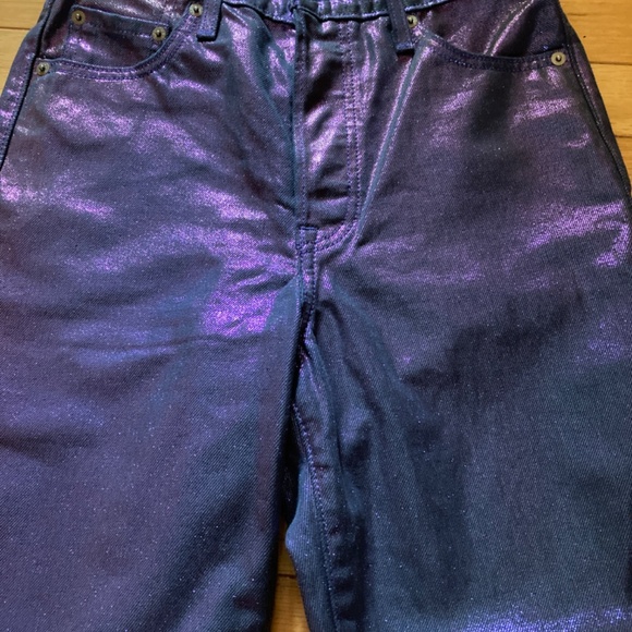 150. Levi’s RIBCAGE STRAIGHT ANKLE JEANS in purple - Picture 3 of 4